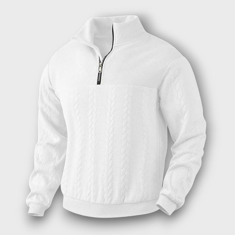 Pull en tricot à col zippé (homme)