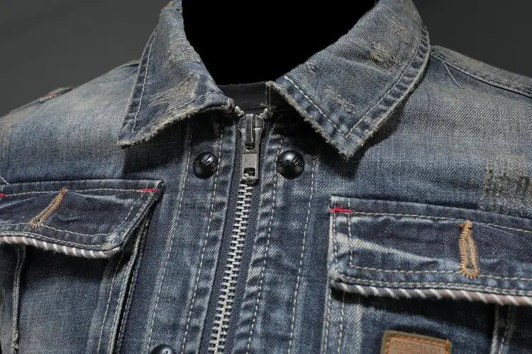 Veste en jean homme style vintage