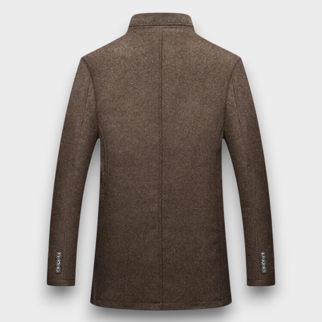 Manteau en laine à col montant (homme)
