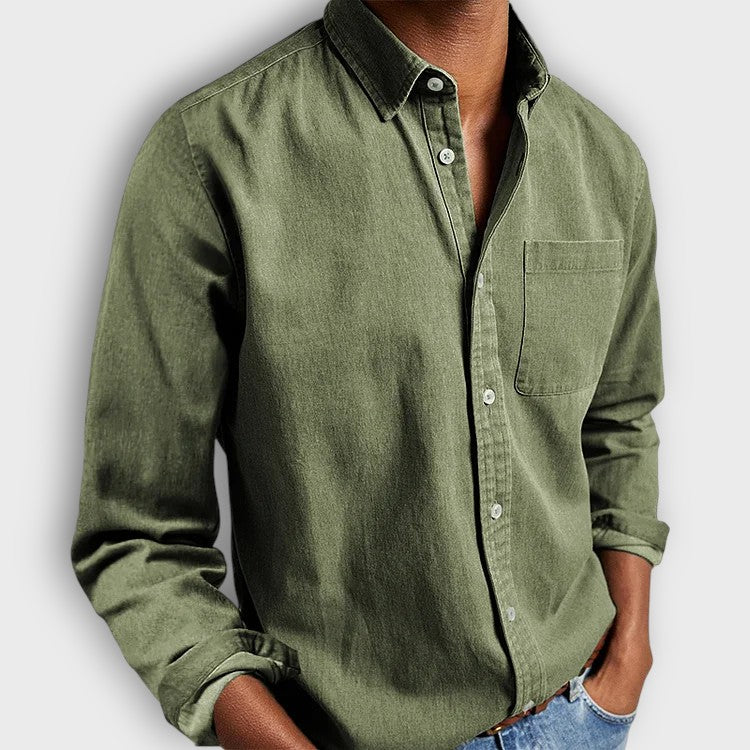 Chemise décontractée avec poche poitrine (homme)
