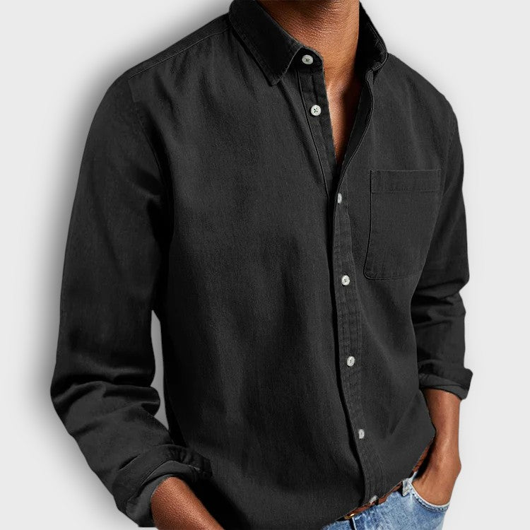 Chemise décontractée avec poche poitrine (homme)