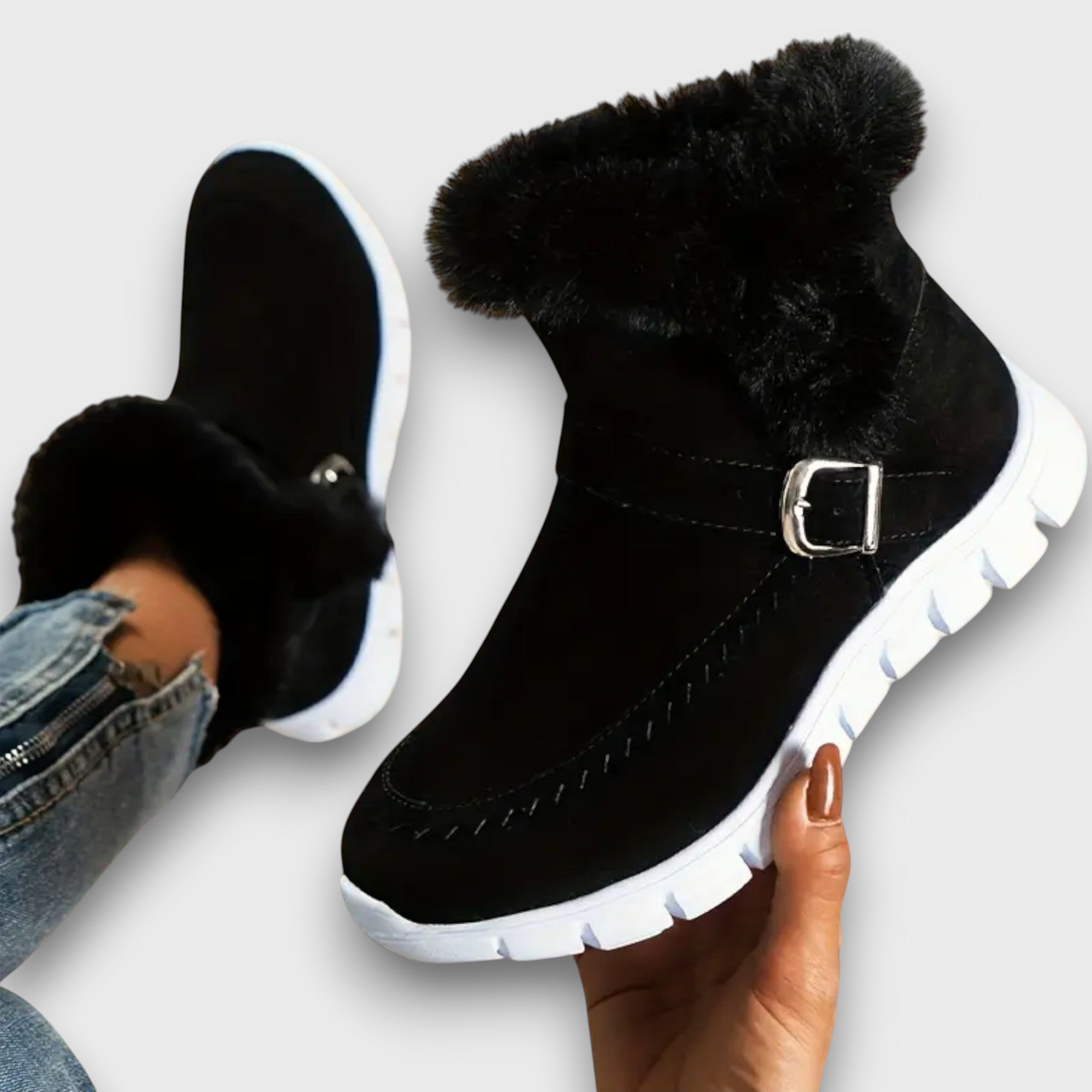 Bottines d’hiver chaudes avec boucle (femme)