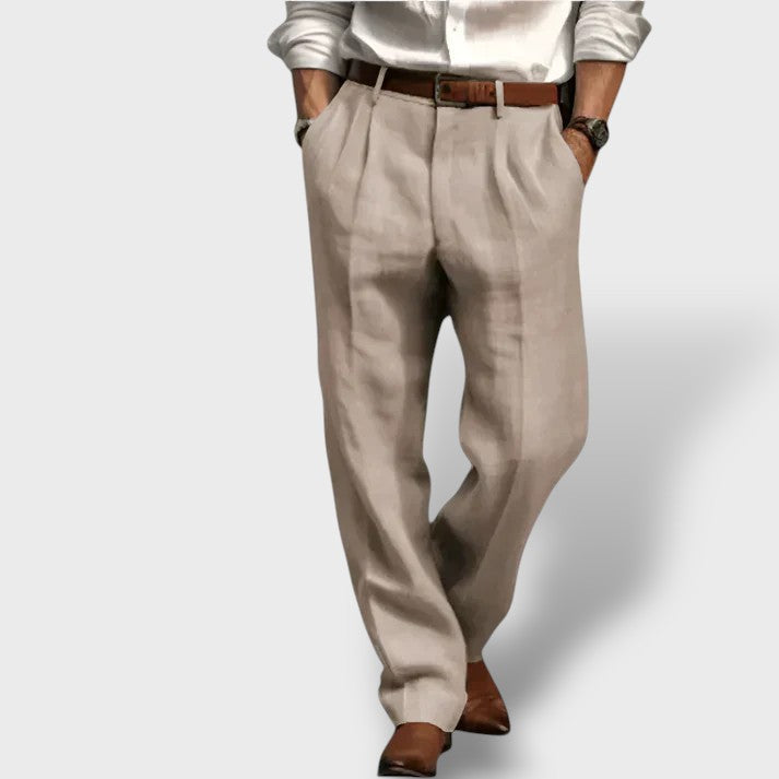Pantalon en lin coupe large (homme)