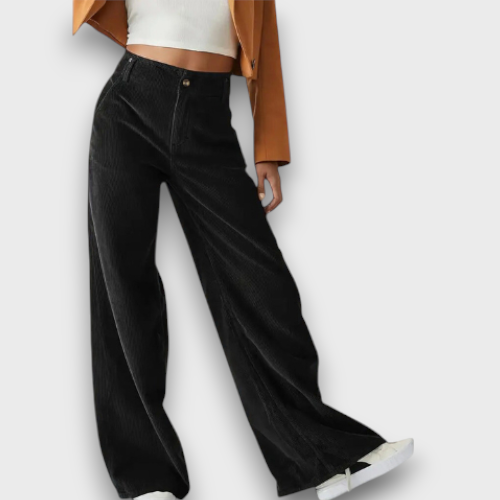 Pantalon en velours côtelé large (femme)