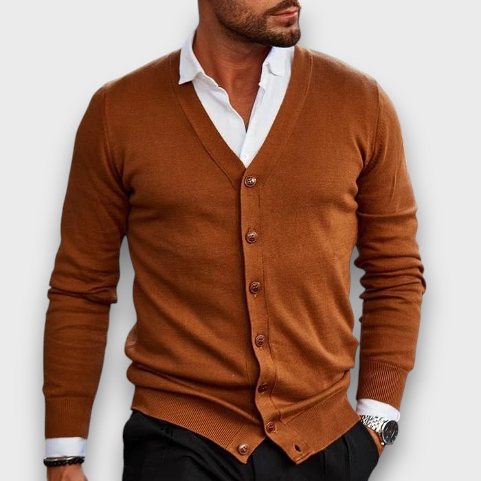 Cardigan élégant à boutons (homme)