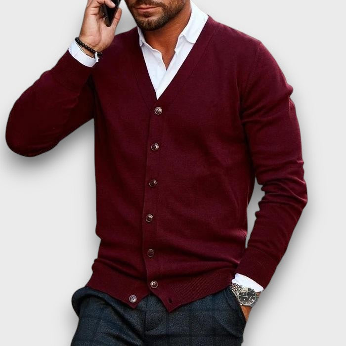 Cardigan élégant à boutons (homme)