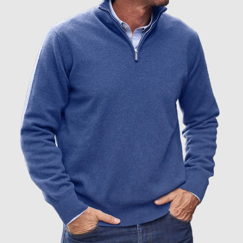 Pull homme half zip