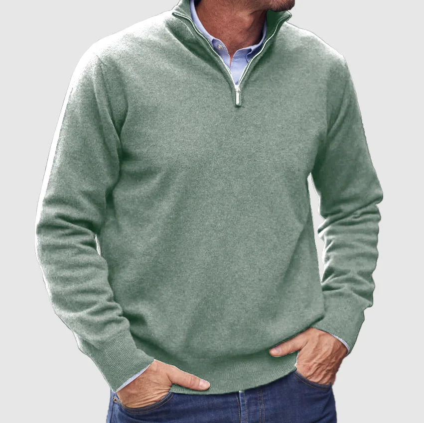 Pull homme half zip