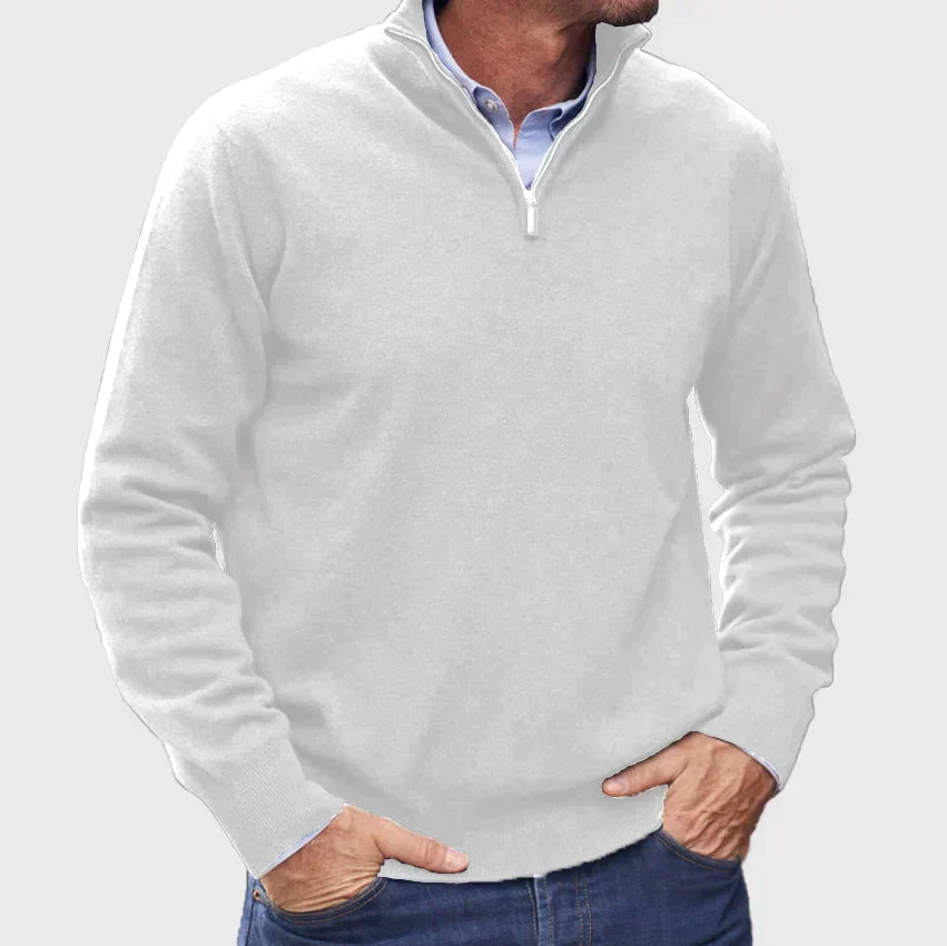 Pull homme half zip