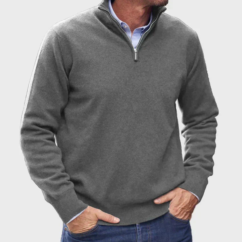 Pull homme half zip