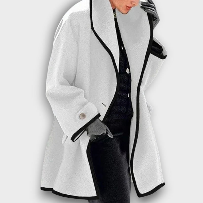 Manteau oversize avec passepoil contrasté (femme)