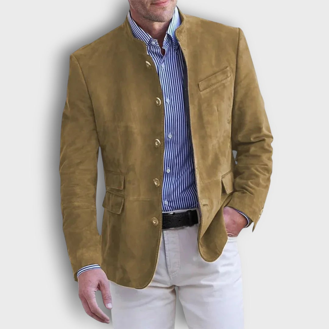 Blazer en daim à col montant (homme)