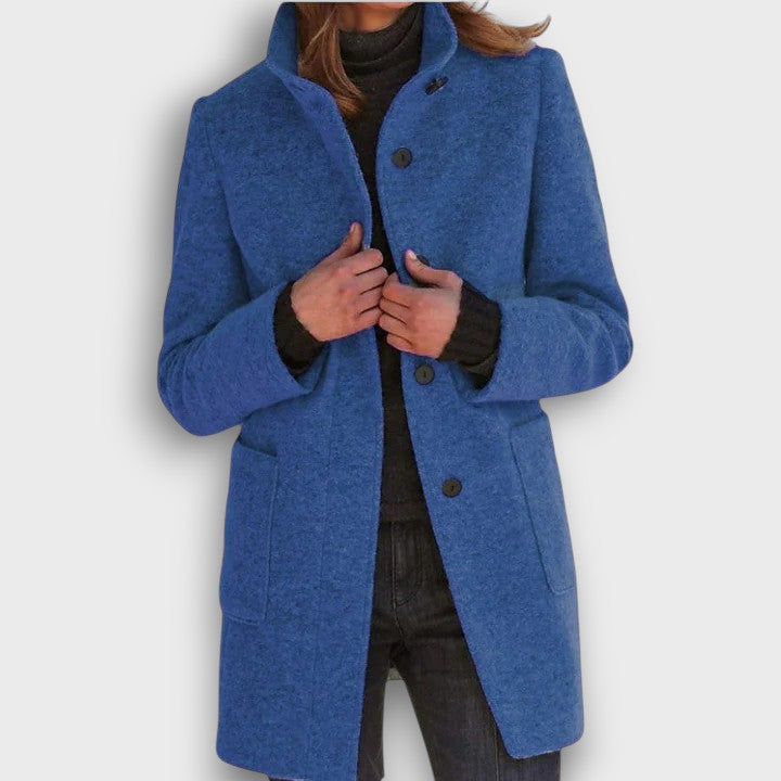 Manteau femme à col montant