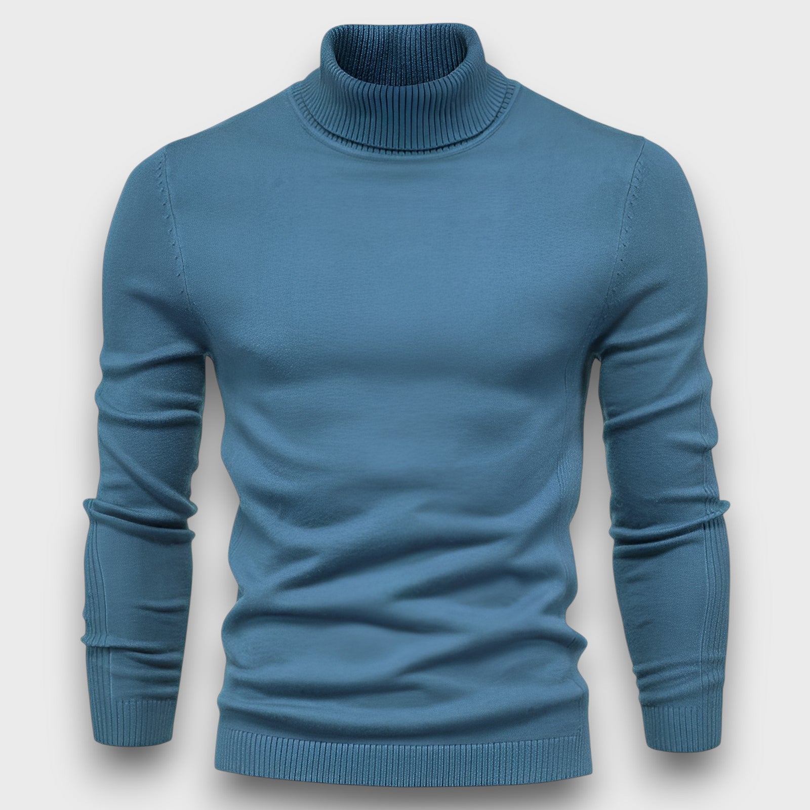 Pull à col roulé en maille fine élégant (homme)