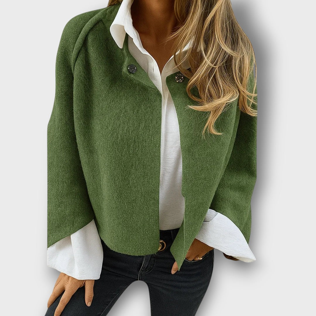 Veste courte en maille à coupe ouverte