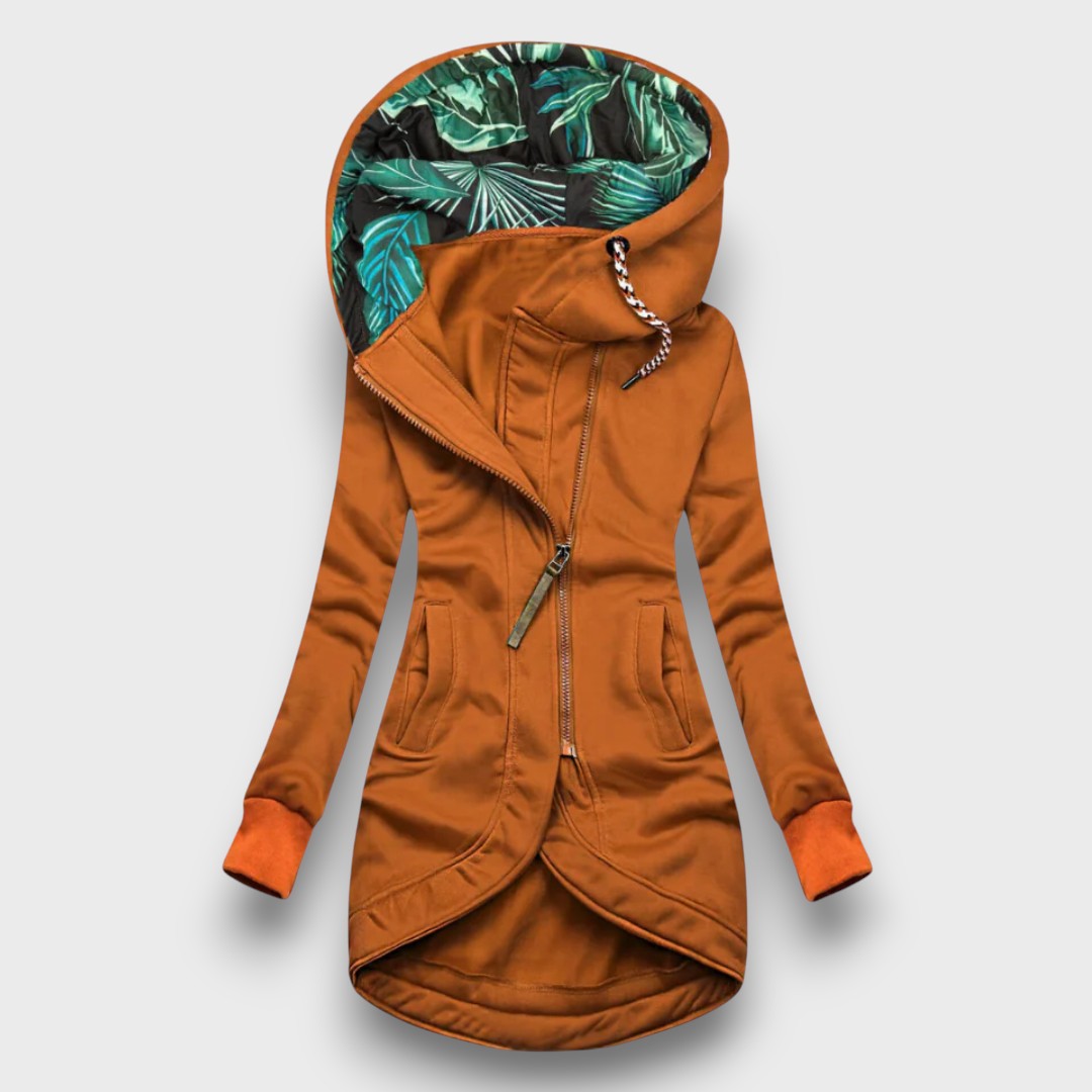 Veste à capuche femme avec motif tropical