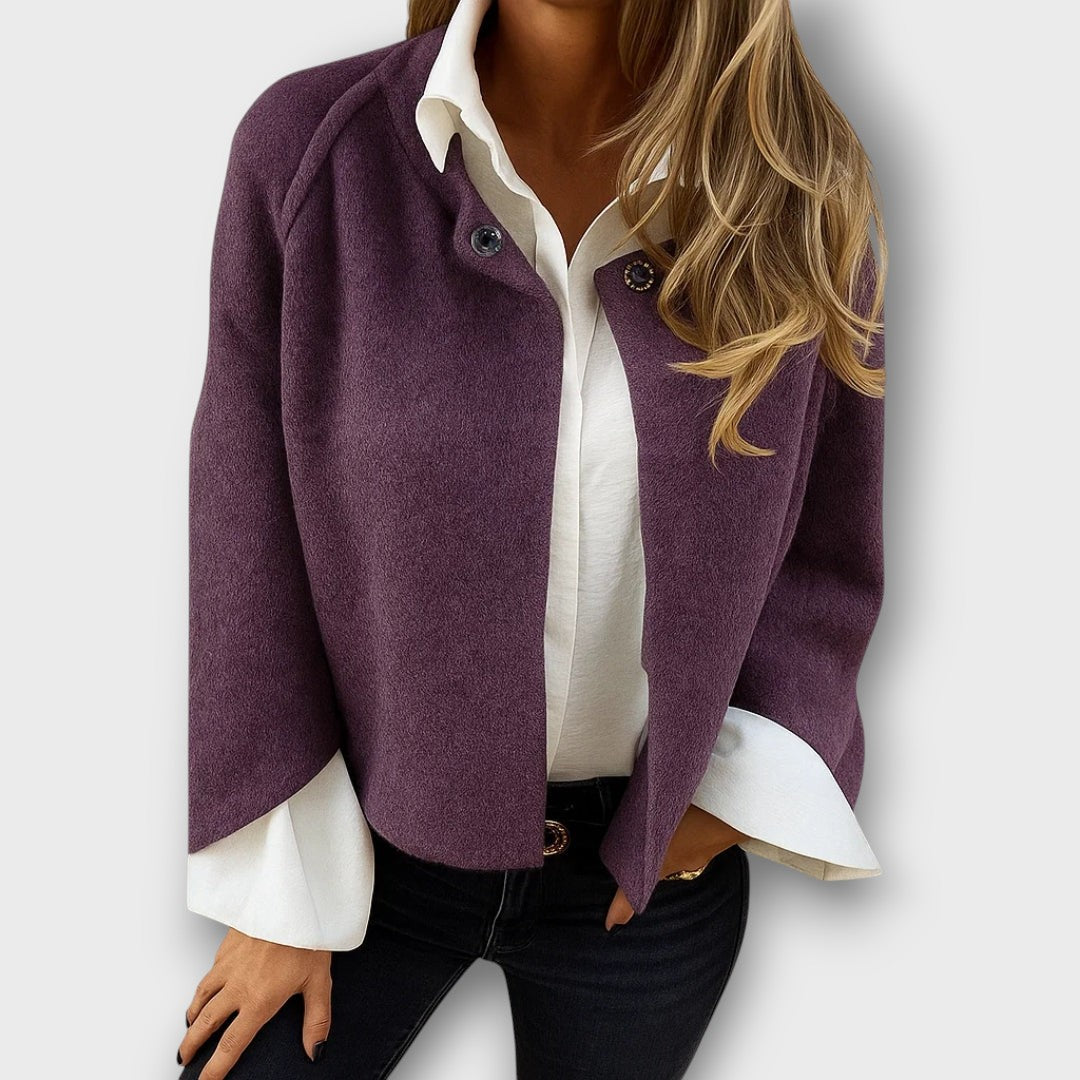 Veste courte en maille à coupe ouverte