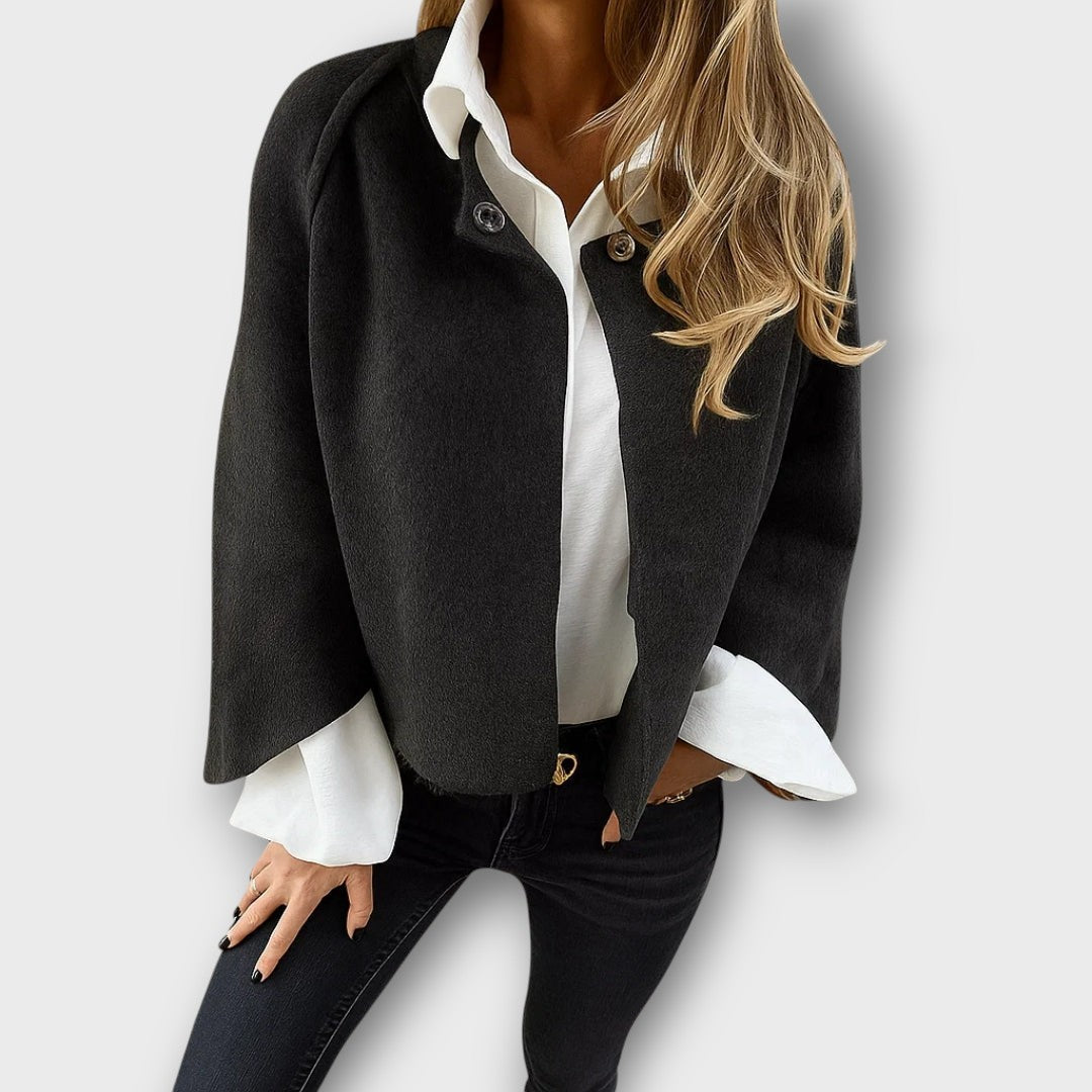 Veste courte en maille à coupe ouverte
