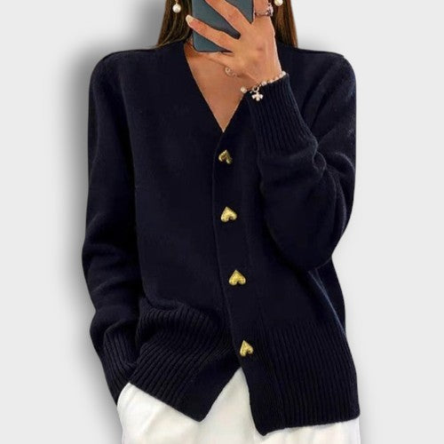 Cardigan avec boutons en forme de cœur (femme)