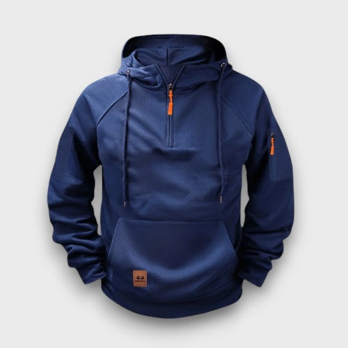 Sweat à capuche zippé avec poche kangourou (homme)