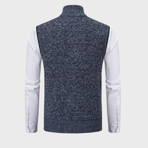 Gilet zippé en maille pour homme