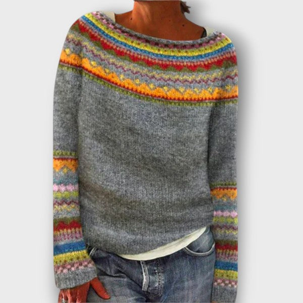 Pull en tricot à motif chaud (femme)