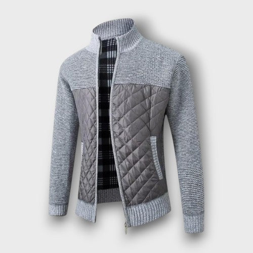 Veste matelassée en tricot zippée (homme)