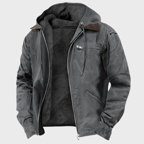 Veste d’extérieur homme à capuche doublée polaire
