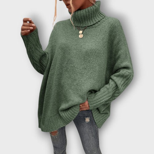 Pull à col roulé confortable pour femme