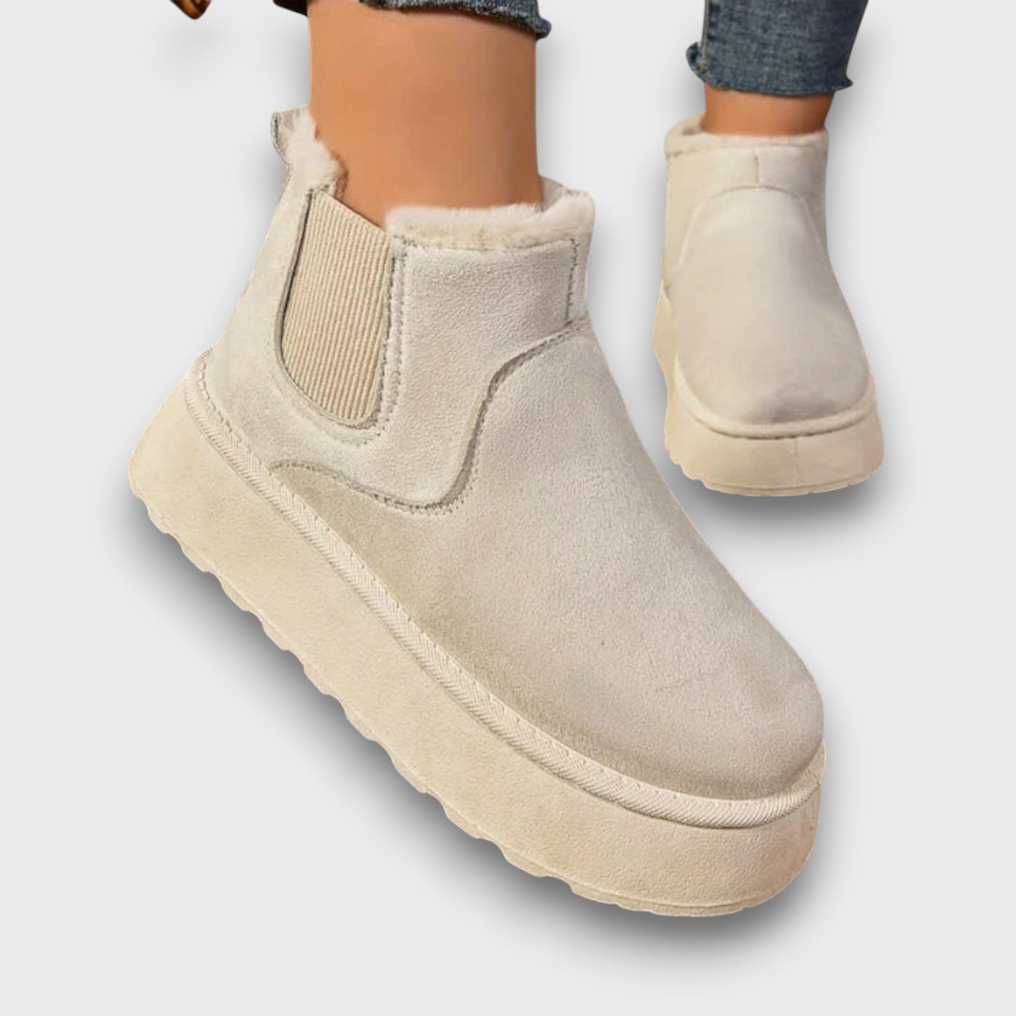 Bottines d’hiver doublées confortables à enfiler (femme)