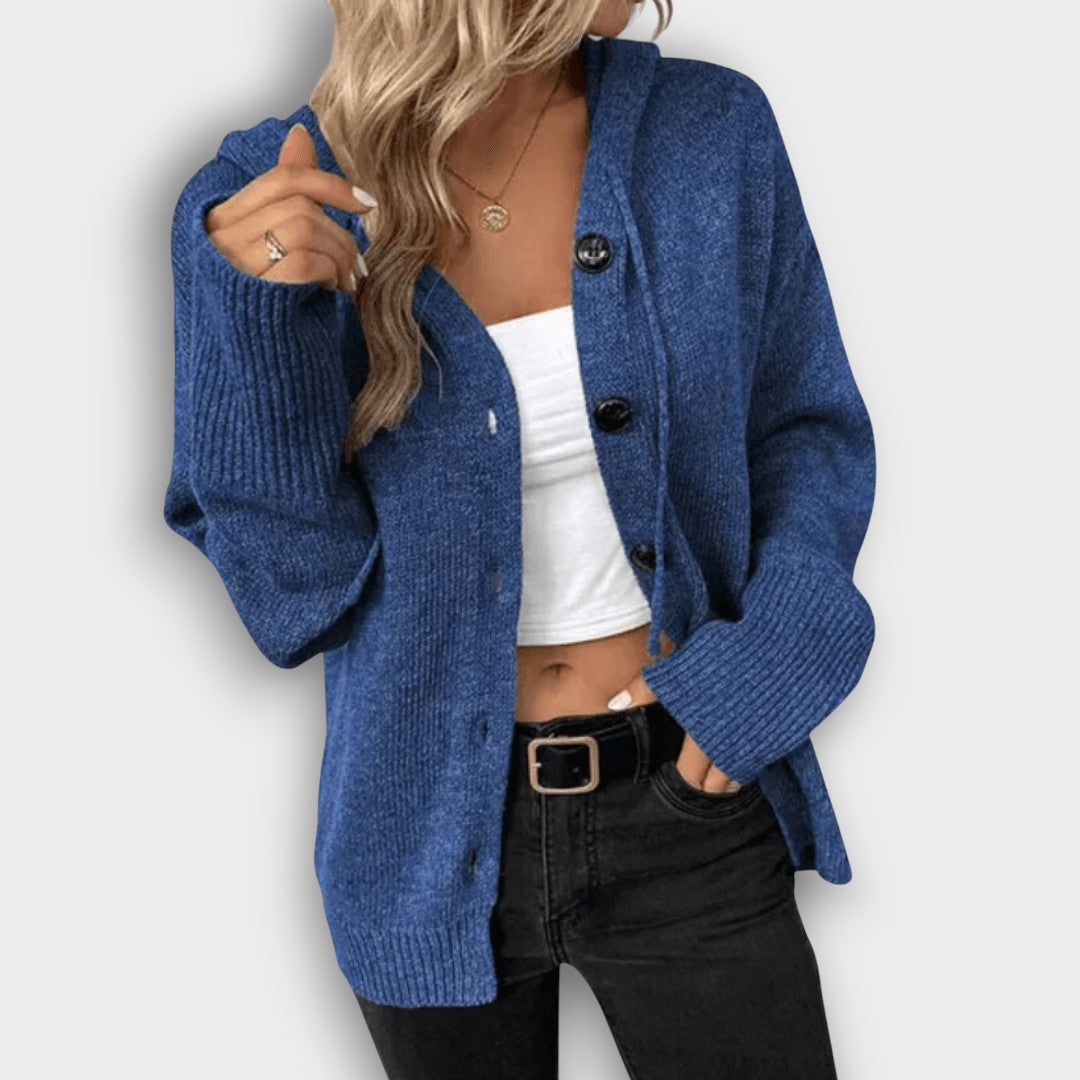 Cardigan en maille à boutons (femme)