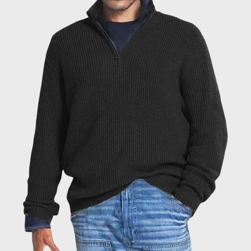 Pull homme zippé