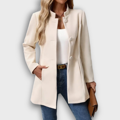 Manteau femme élégant avec col montant