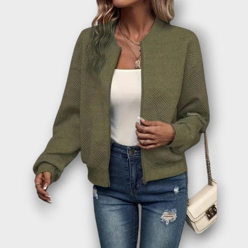 Cardigan en maille zippé (femme)