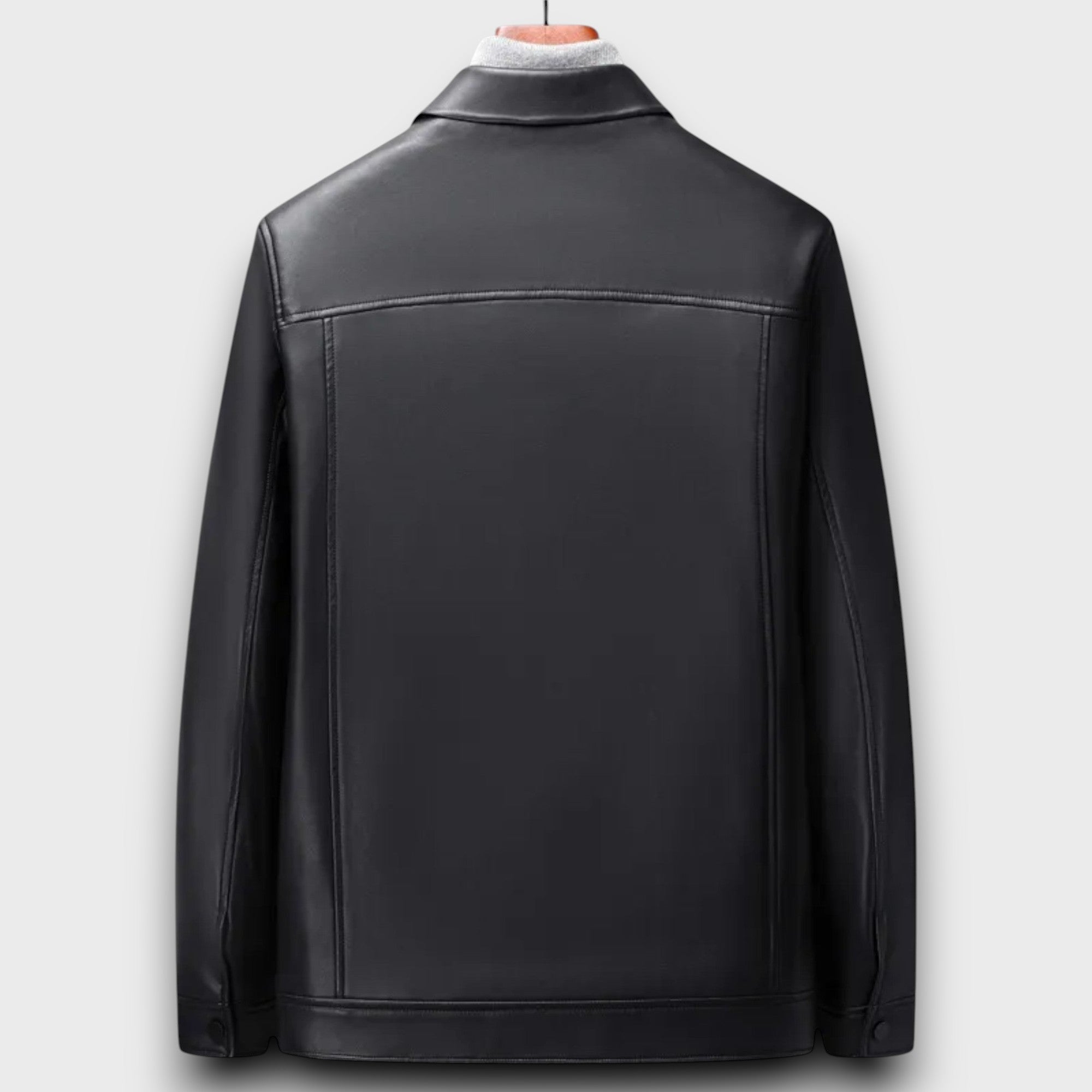 Veste homme en simili cuir coupe classique