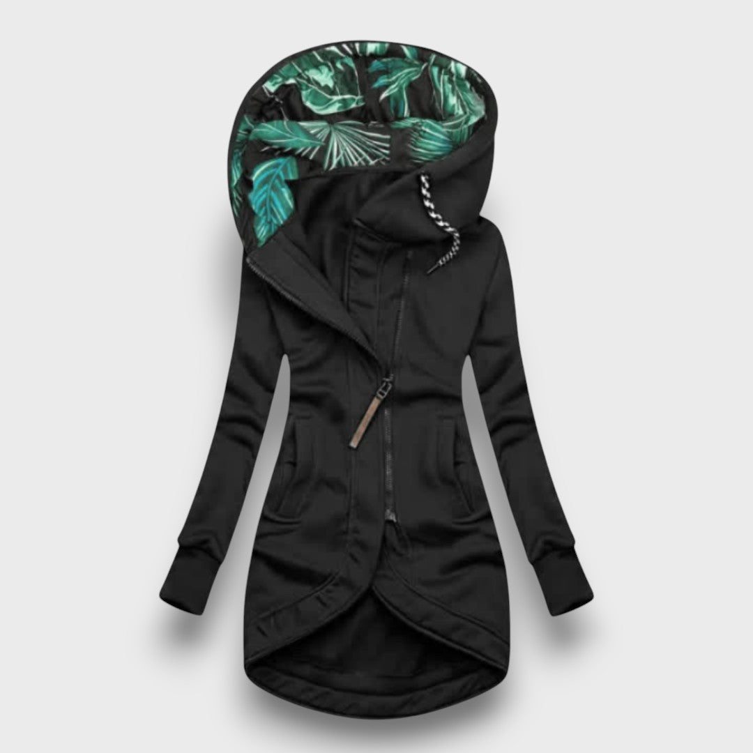 Veste à capuche femme avec motif tropical
