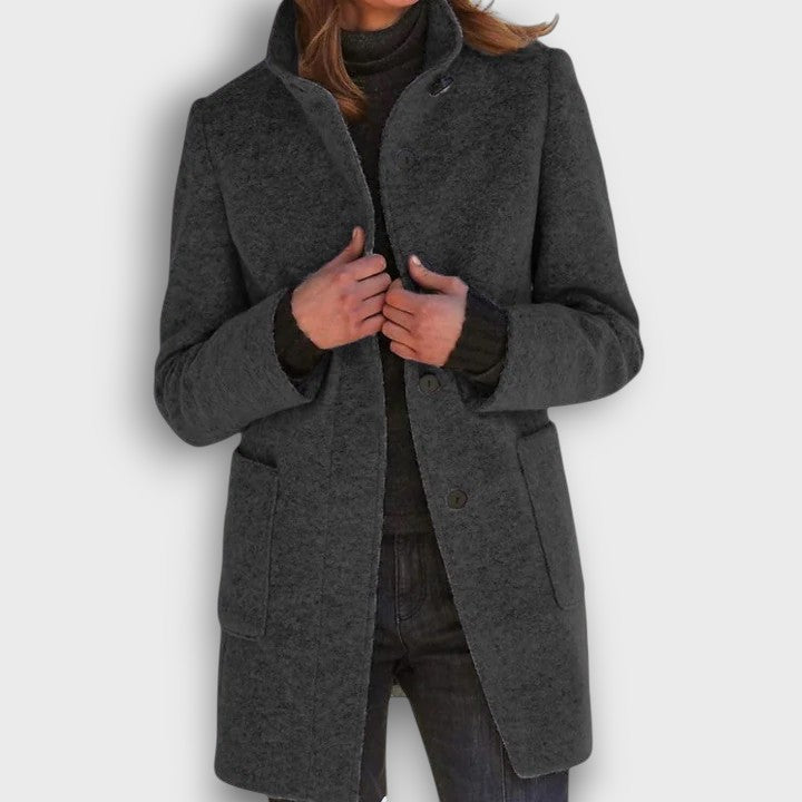 Manteau femme à col montant