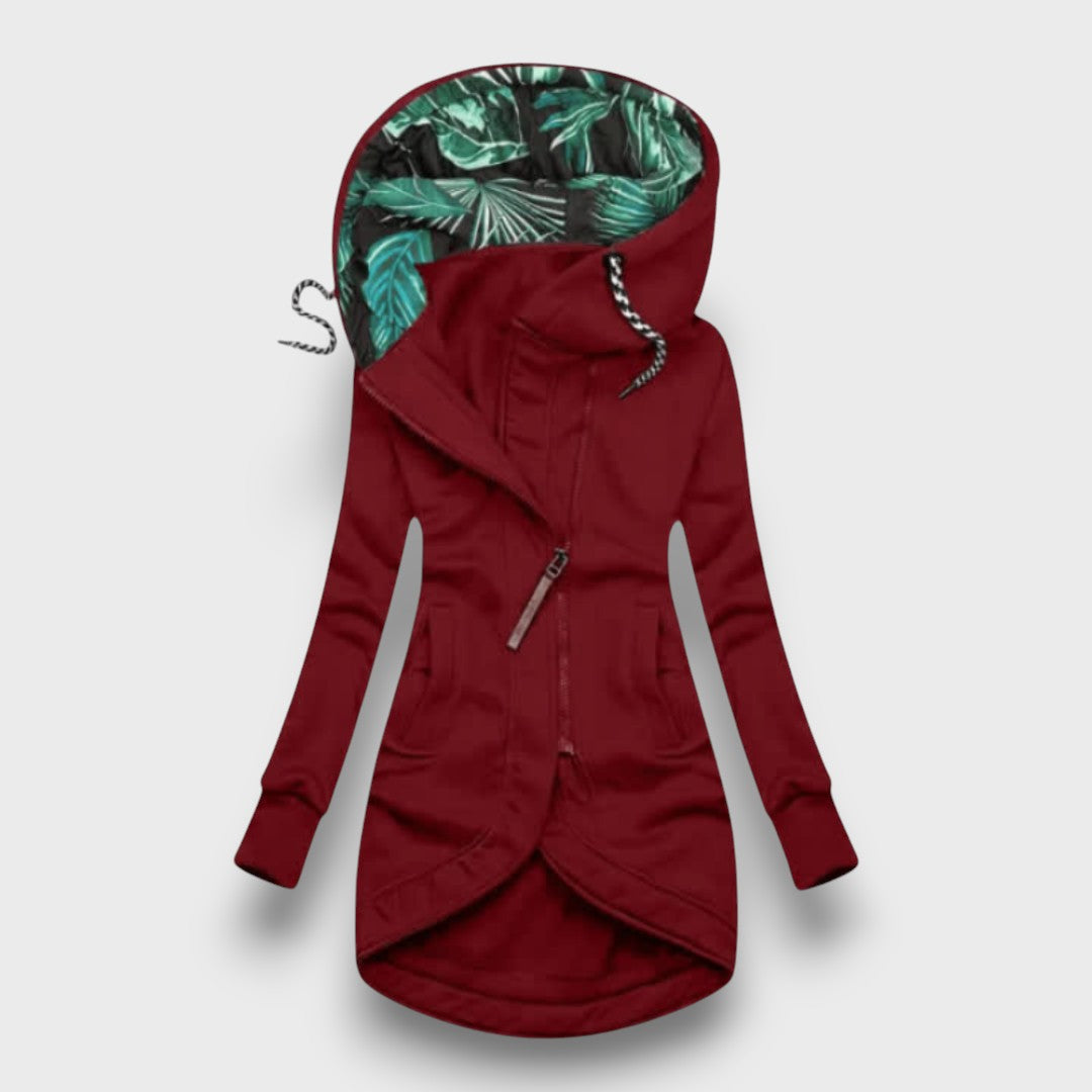 Veste à capuche femme avec motif tropical