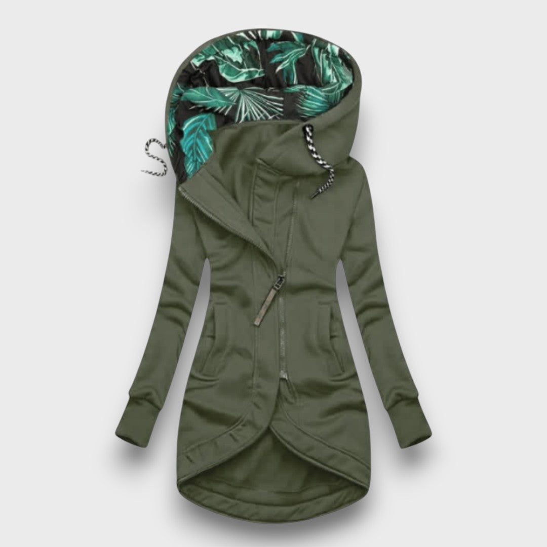 Veste à capuche femme avec motif tropical