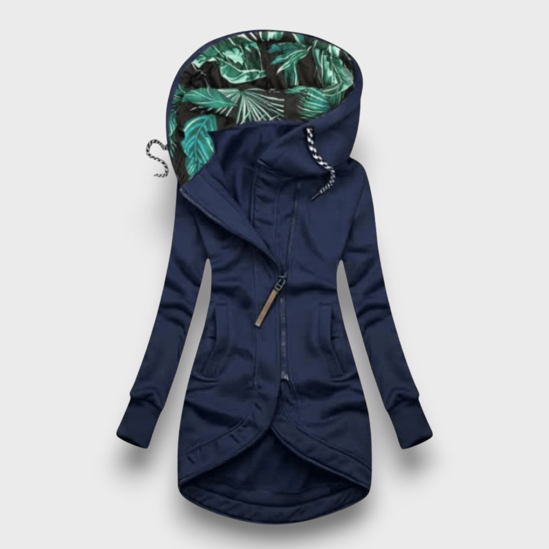 Veste à capuche femme avec motif tropical