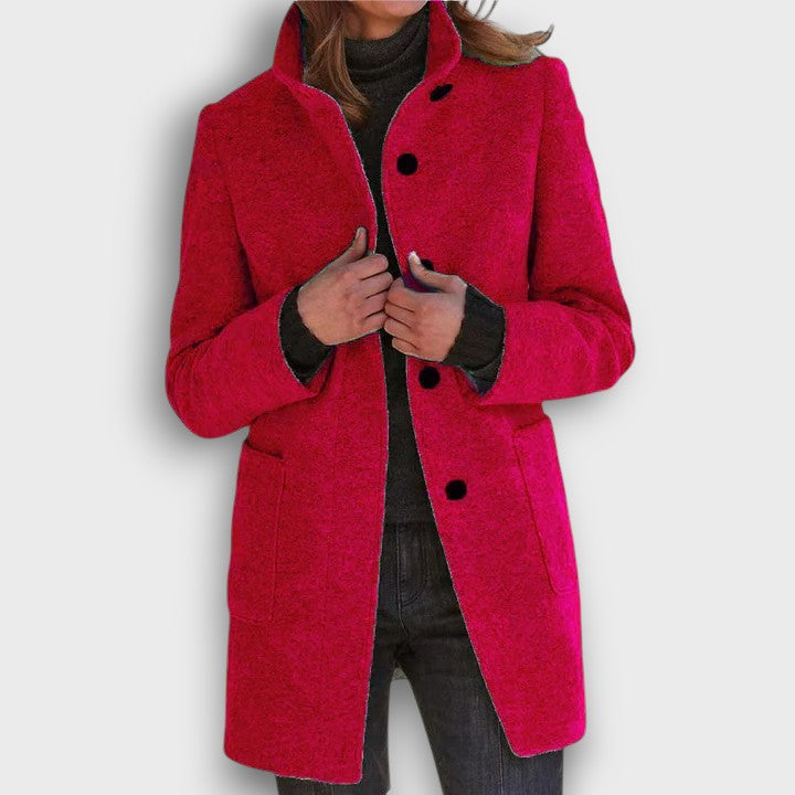 Manteau femme à col montant