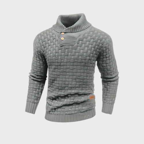 Pull homme en maille avec boutons