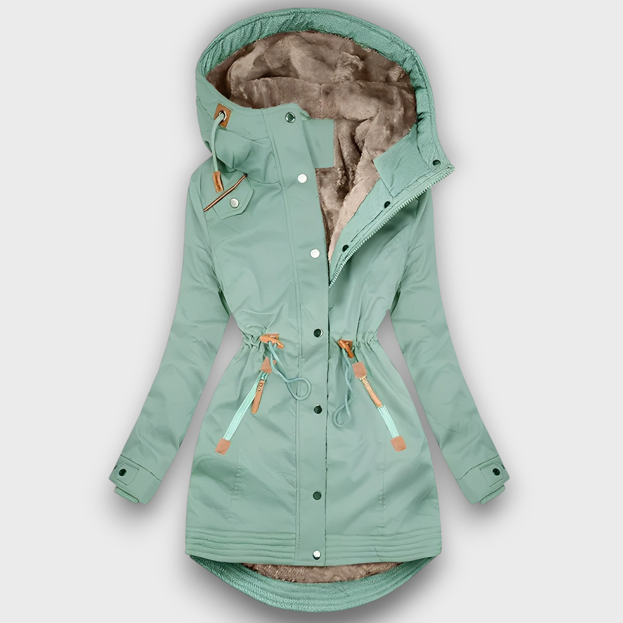 Veste d’hiver femme avec capuche et doublure polaire