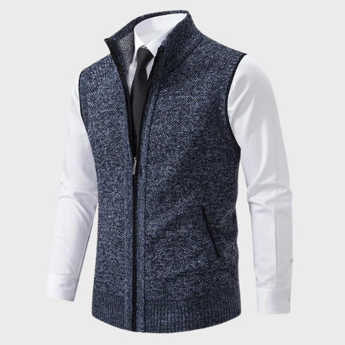 Gilet zippé en maille pour homme