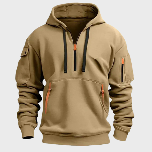 Sweat à capuche homme avec fermeture éclair