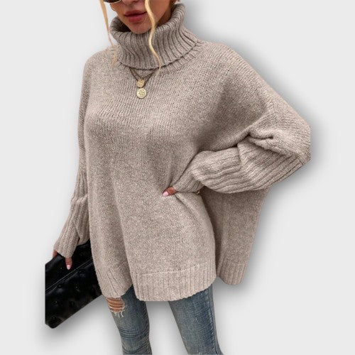 Pull à col roulé confortable pour femme