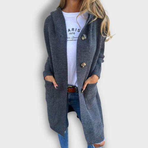 Élégant manteau en maille pour femmes