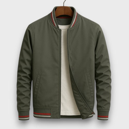 Veste universitaire légère avec poignets à rayures (homme)