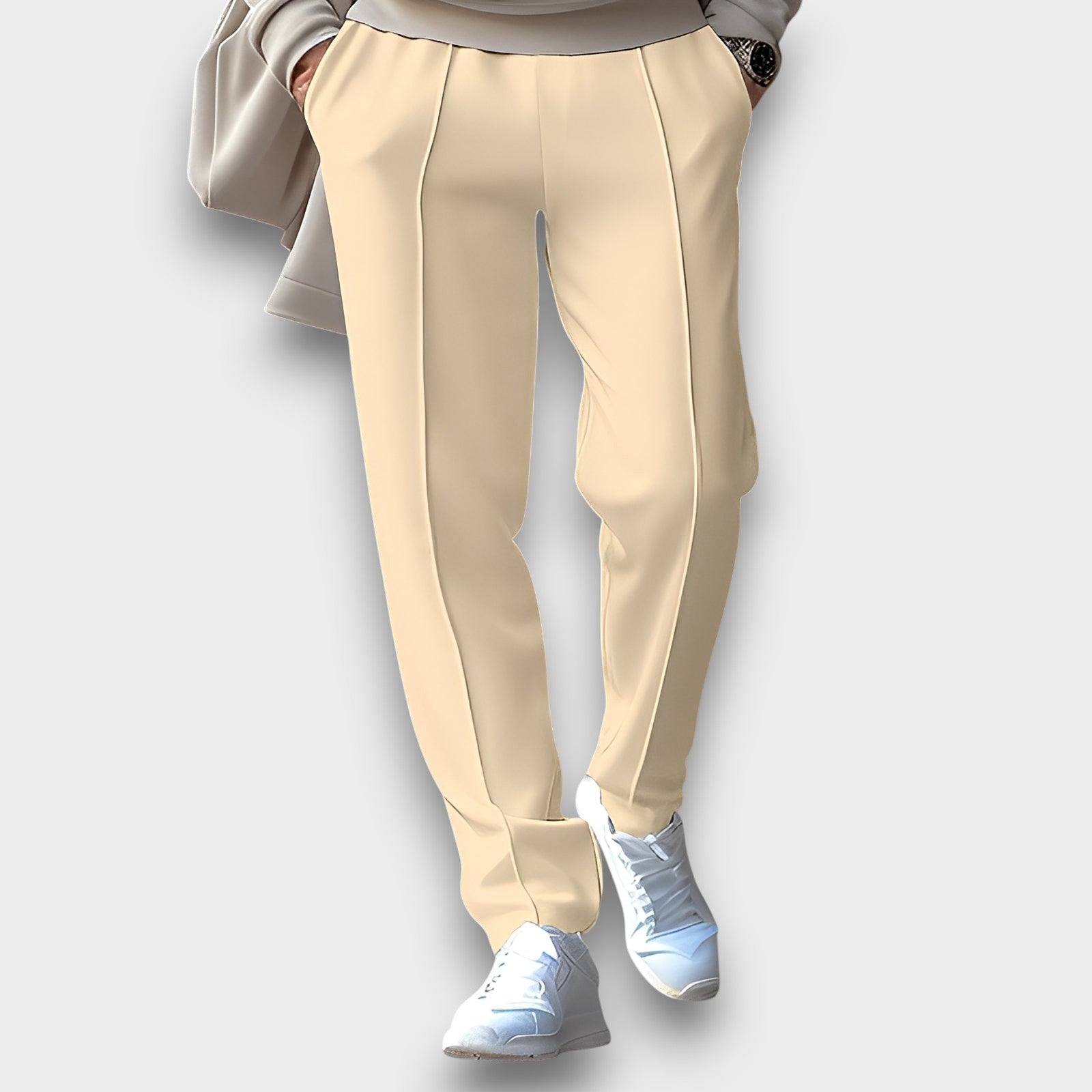 Pantalon en tissu élégant à coupe droite (homme)