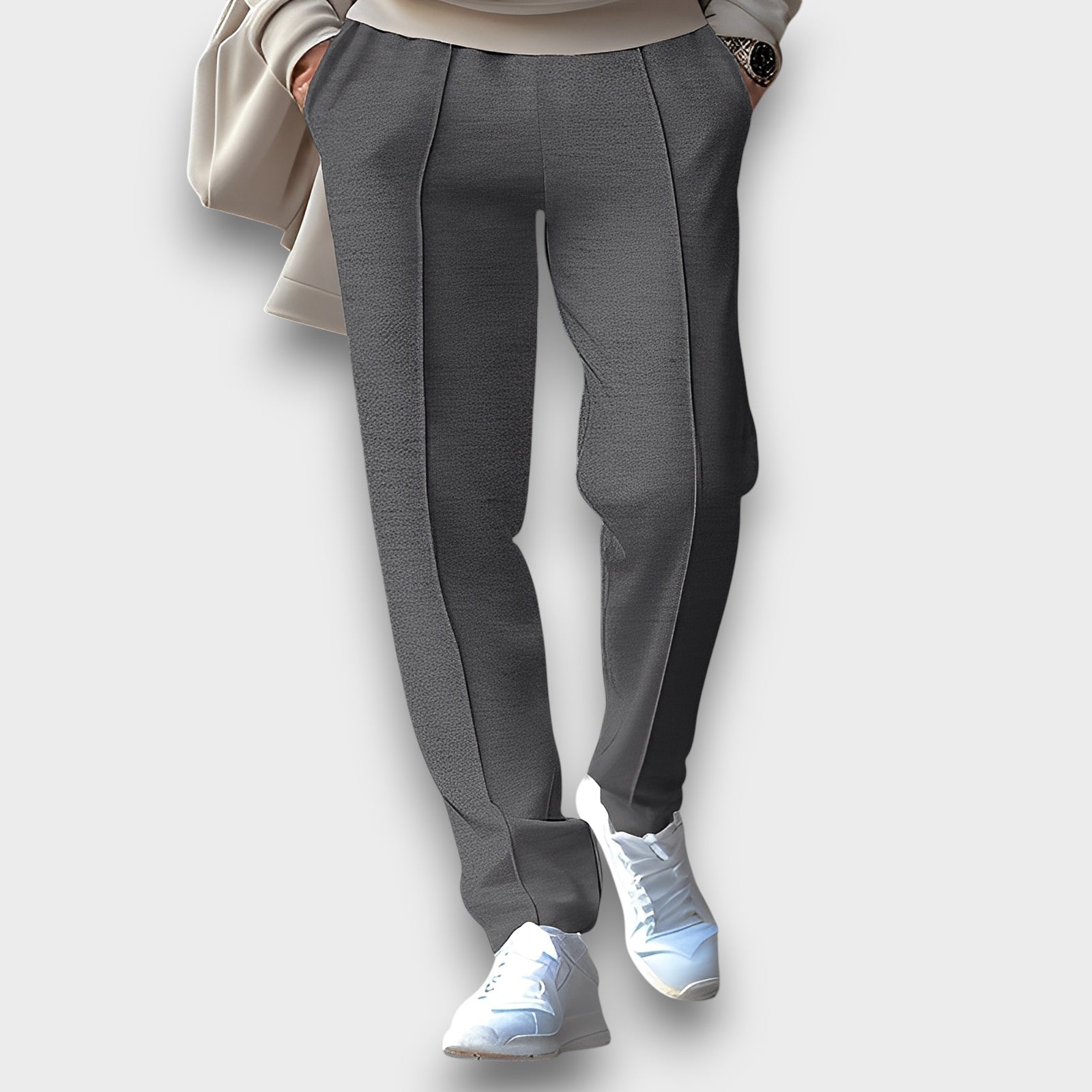 Pantalon en tissu élégant à coupe droite (homme)